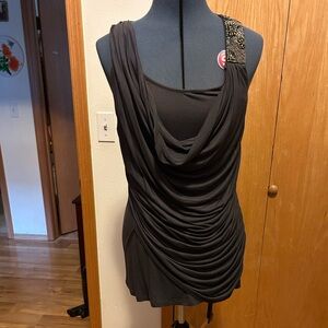 6 Degrees grey Embellished Tank Top
